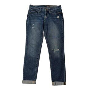 GAP Boyfriend Distressed Cuffed Stretchy Jeans Size 4/27 #1634